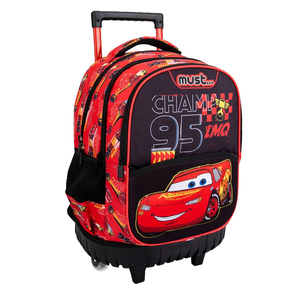 Must Team Σχολική Τσάντα Τρόλεϊ Δημοτικού Disney Cars Lets Race Μ34 x Π20 x Υ44 Εκ