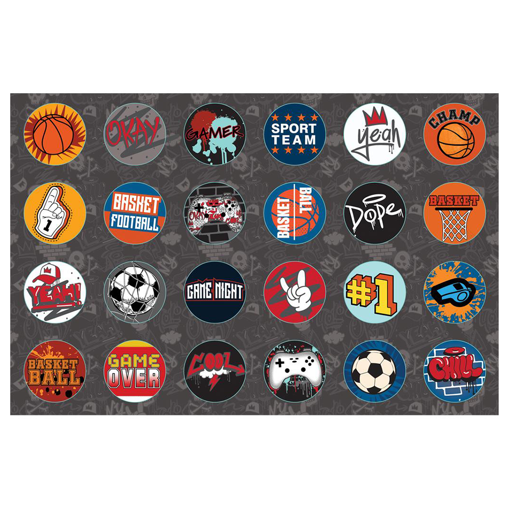 Must Team Μπλοκ Ζωγραφικής Gamer/Sports 23x33 εκ με 40 Φύλλα, Αυτοκόλλητα & Στένσιλ σε 2 Σχέδια - 1 Τεμάχιο