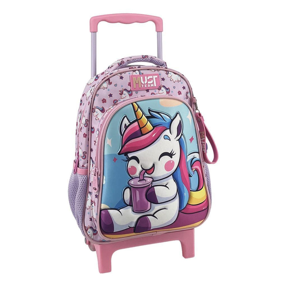 Must Team Σχολική Τσάντα Τρόλεϊ Νηπίου Cute Unocorn 2 Θήκες 27x10x31 εκ