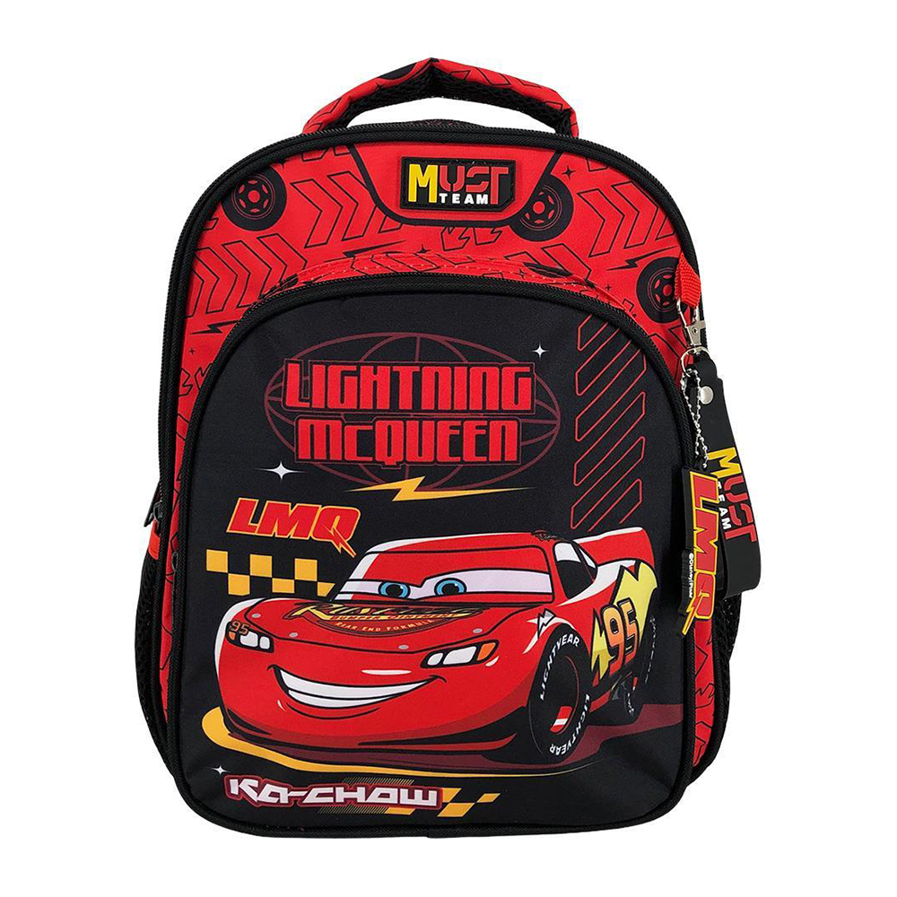 Must Team Σχολική Τσάντα Πλάτης Νηπίου Disney Cars Lightning McQueen Kachow LED 2 Θήκες 27x10x31εκ