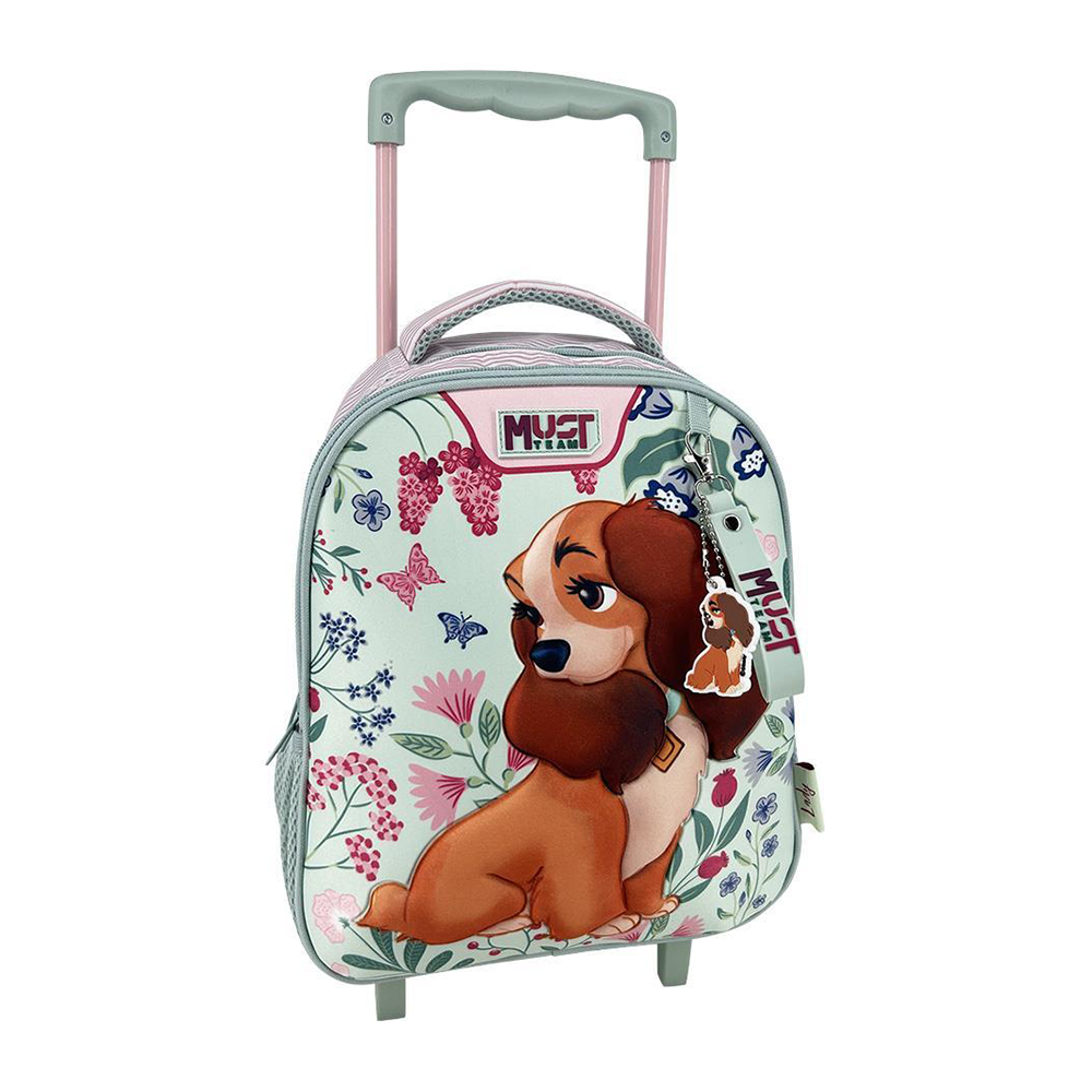 Must Team Σχολική Τσάντα Τρόλεϊ Νηπίου Disney Lady And The Tramp 3D 2 Θήκες 27x10x31εκ