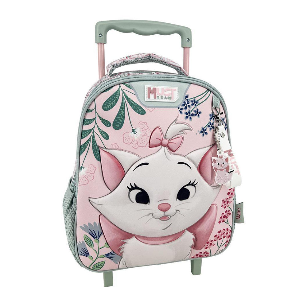 Must Team Σχολική Τσάντα Τρόλεϊ Νηπίου Disney Marie Cat 3D 2 Θήκες 27x10x31εκ