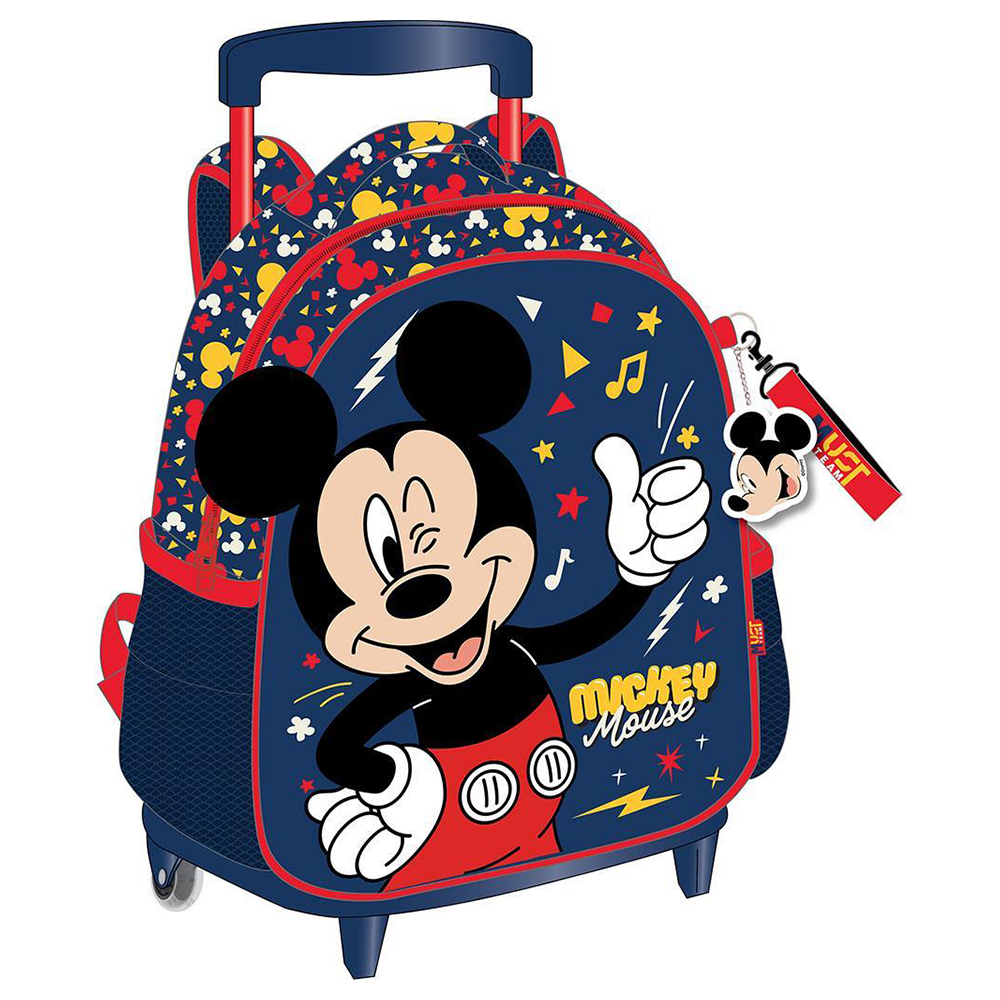 Must Team Σχολική Τσάντα Τρόλεϊ Νηπίου Disney Mickey Mouse 2 Θήκες 27x10x31εκ