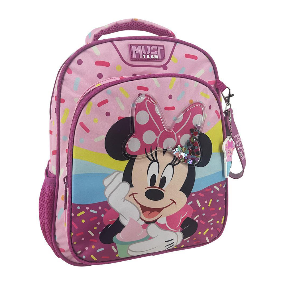 Must Team Σχολική Τσάντα Πλάτης Νηπίου Disney Minnie Mouse Pink 2 Θήκες 27x10x31εκ