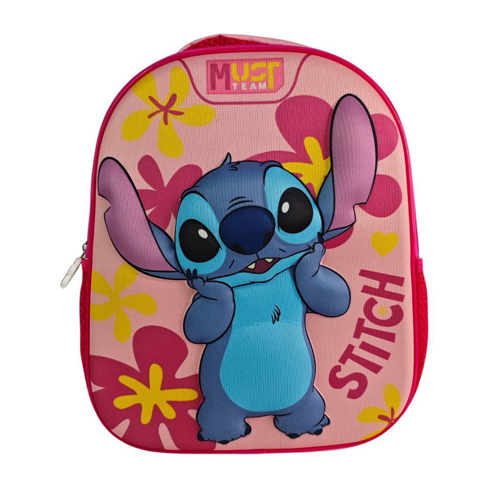 Must Team Σχολική Τσάντα Πλάτης Νηπίου Disney Stitch 3D EVA 1 Θήκη 26x10x32εκ