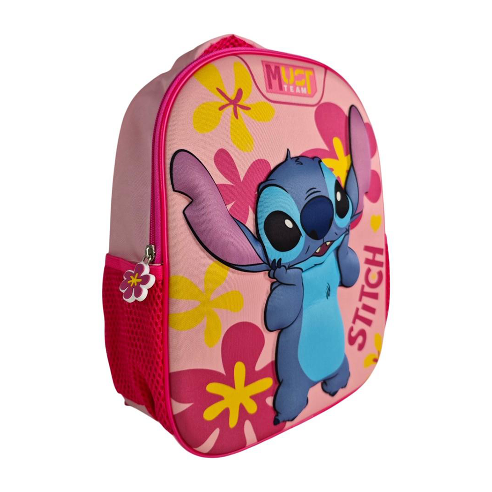 Must Team Σχολική Τσάντα Πλάτης Νηπίου Disney Stitch 3D EVA 1 Θήκη 26x10x32εκ