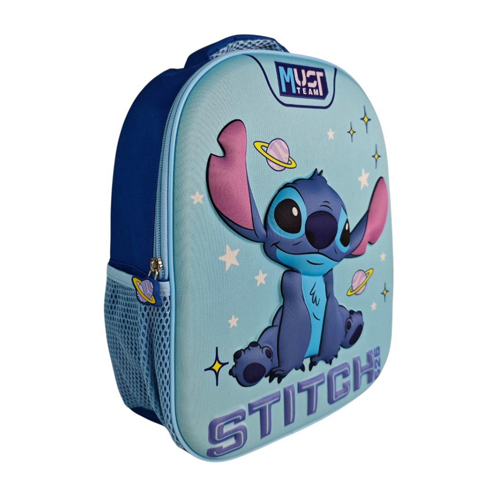 Must Team Σχολική Τσάντα Πλάτης Νηπίου Disney Stitch 3D EVA 1 Θήκη 26x10x32εκ