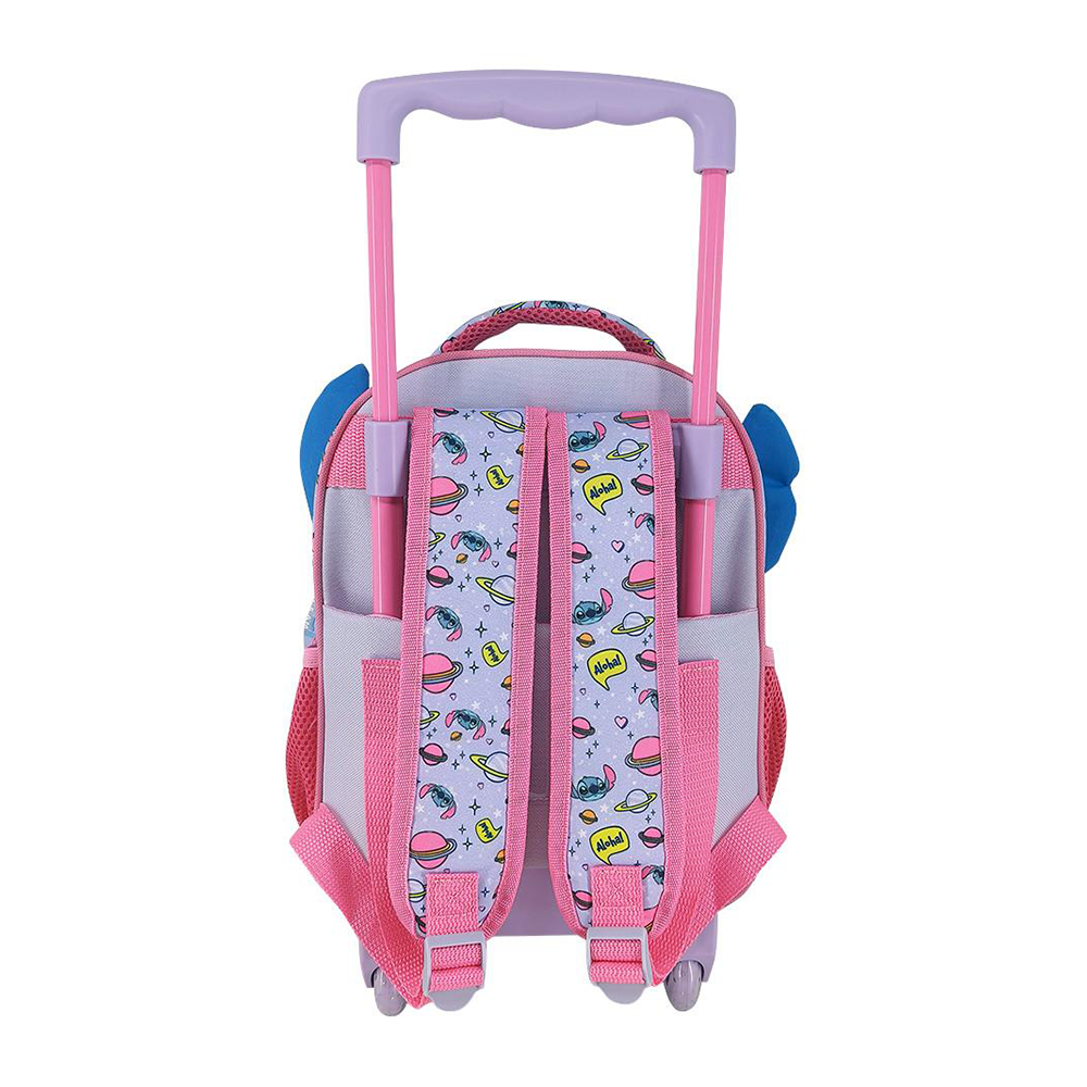 Must Team Σχολική Τσάντα Τρόλεϊ Νηπίου Disney Stitch Aloha 3D 2 Θήκες 27x10x31εκ