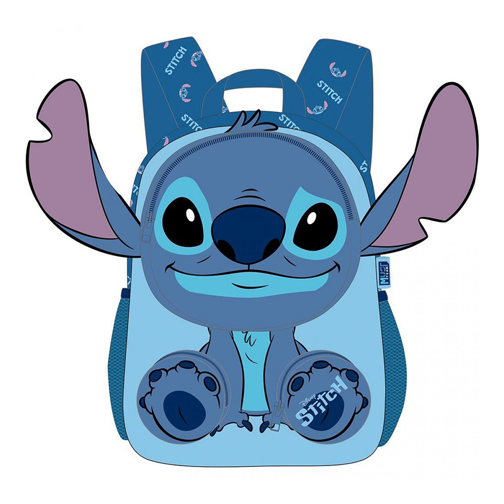 Must Team Σχολική Τσάντα Πλάτης Νηπίου Disney Stitch Pocket 2 Θήκες 27x10x31εκ