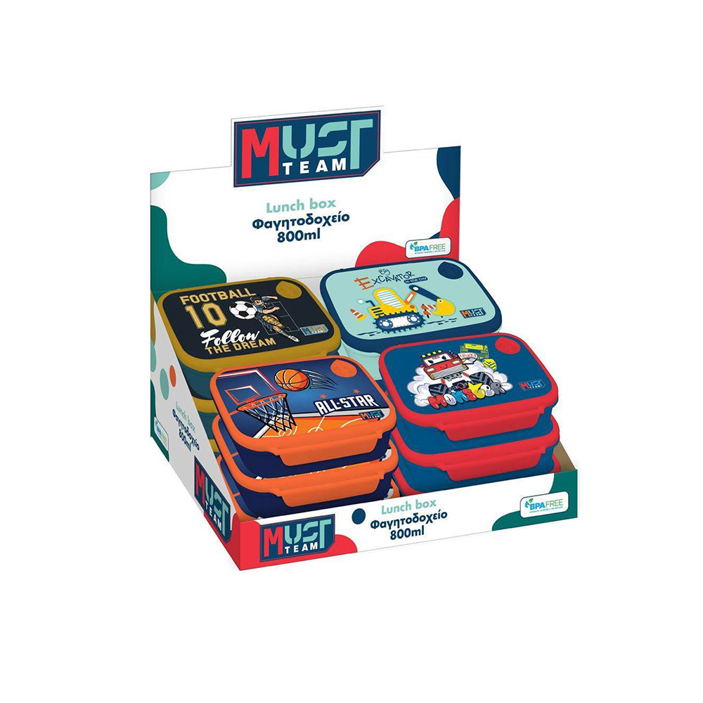 Must TeamMust Team Φαγητοδοχείο Για Αγόρι 800ml 18x6x13 Εκ.papell.gr