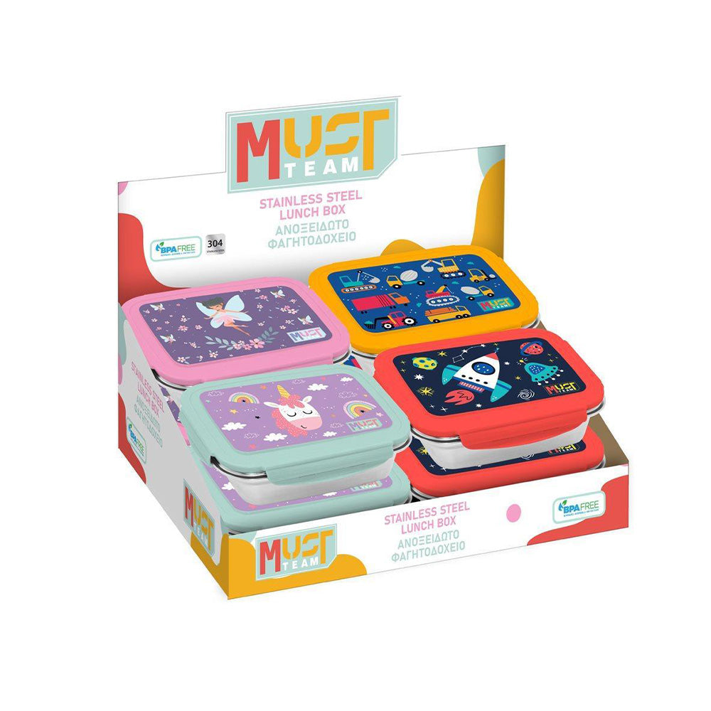 Must TeamMust Team Φαγητοδοχείο Παιδικό 900 ml Mε Ανοξείδωτη Βάση 20,5X6X14,5 Εκ.papell.gr