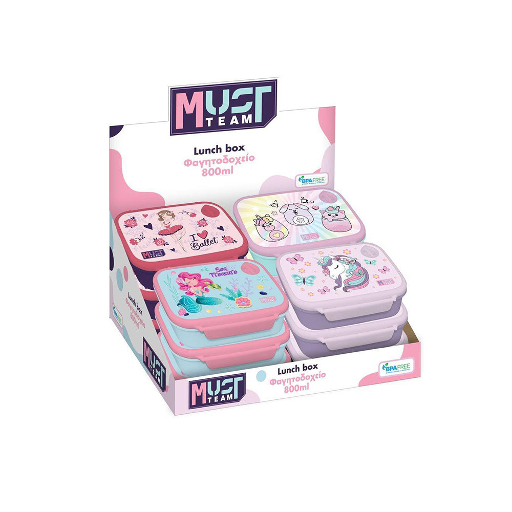 Must TeamMust Team Φαγητοδοχείο Παιδικό 800 ml Πλαστικό 18X6X13 Εκ.papell.gr