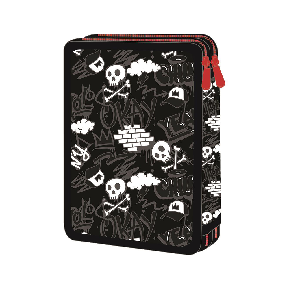 Must Team Σχολική Κασετίνα Διπλή Γεμάτη Game Pad