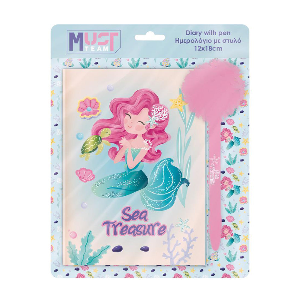 Must Team Girl Ημερολόγιο με Κλειδαριά & Στυλό Pom Pom 12x18 εκ. 60 Φύλλα