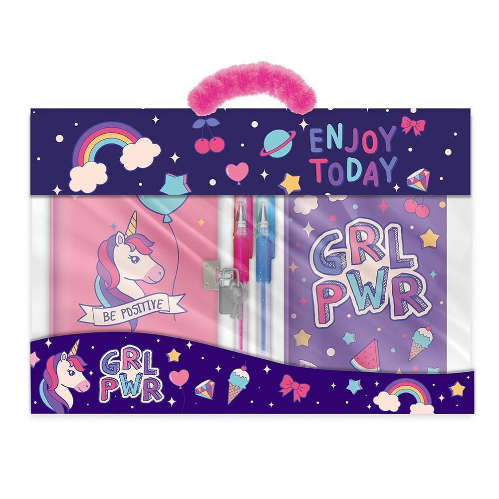 Must Team Ημερολόγιο Με Κλειδαριά Σημειωματάριο Και 2 Στυλό Gel Power Girl