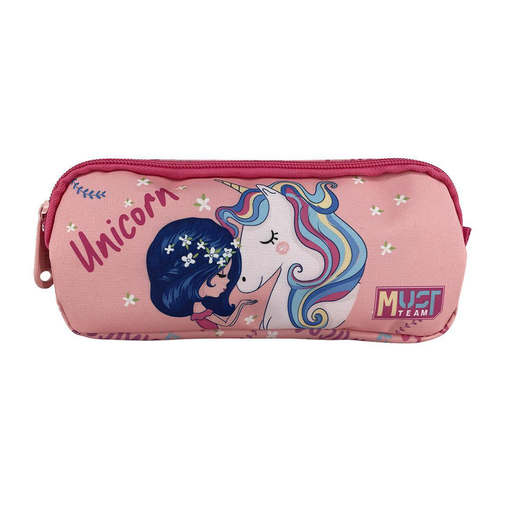 Must Team Σχολική Κασετίνα Βαρελάκι Girl Unicorn 2 Θήκες