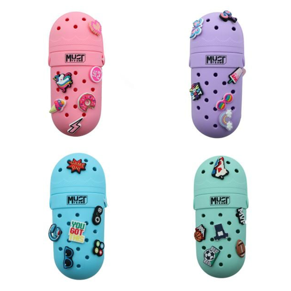 Must Team Κασετίνα Βαρελάκι Σιλικόνης Όρθια Crocs σε 4 Σχέδια – 1 Τεμάχιο