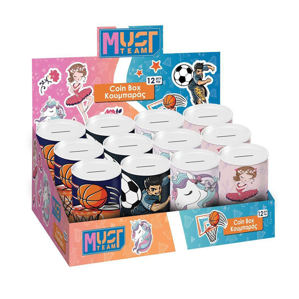 Must TeamMust Team Κουμπαράς Μεταλλικός 4 Σχέδια 10X15 Εκ - 1 Τμχpapell.gr