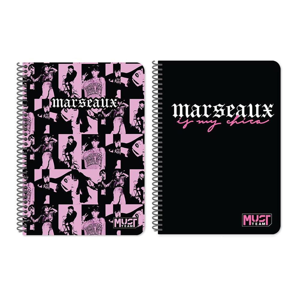 Must Team Marseaux Τετράδιο Σπιράλ 17x25 2 Θεμάτων 60 Φύλλων σε 2 Σχέδια - 1 Τεμάχιο