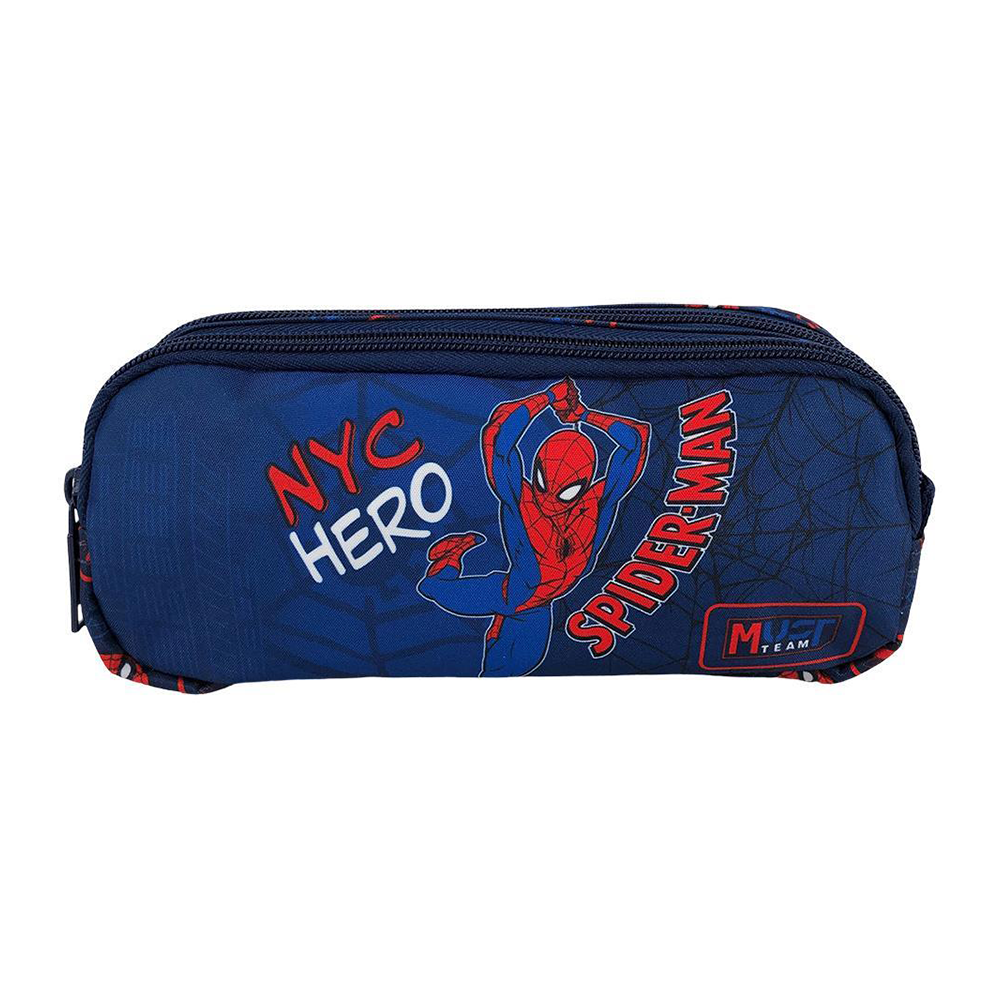 Must Team Σχολική Κασετίνα Βαρελάκι Marvel Spider-Man NYC Hero 2 Θήκες 21x6x9εκ