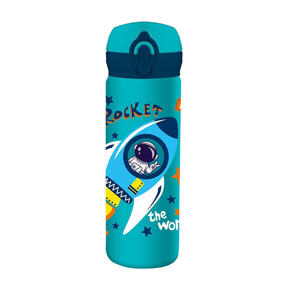 Must Team Παγούρι Θερμός Ανοξείδωτο 500ml με Καλαμάκι σε 4 Σχέδια - 1 Τμχ