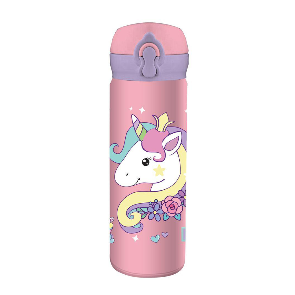 Must Team Παγούρι Θερμός Ανοξείδωτο 500ml με Καλαμάκι σε 4 Σχέδια - 1 Τεμάχιο