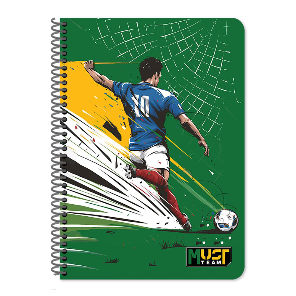 Must Team Τετράδιο Σπιράλ Players 17x25 σε 4 Σχέδια - 1 Τεμάχιο