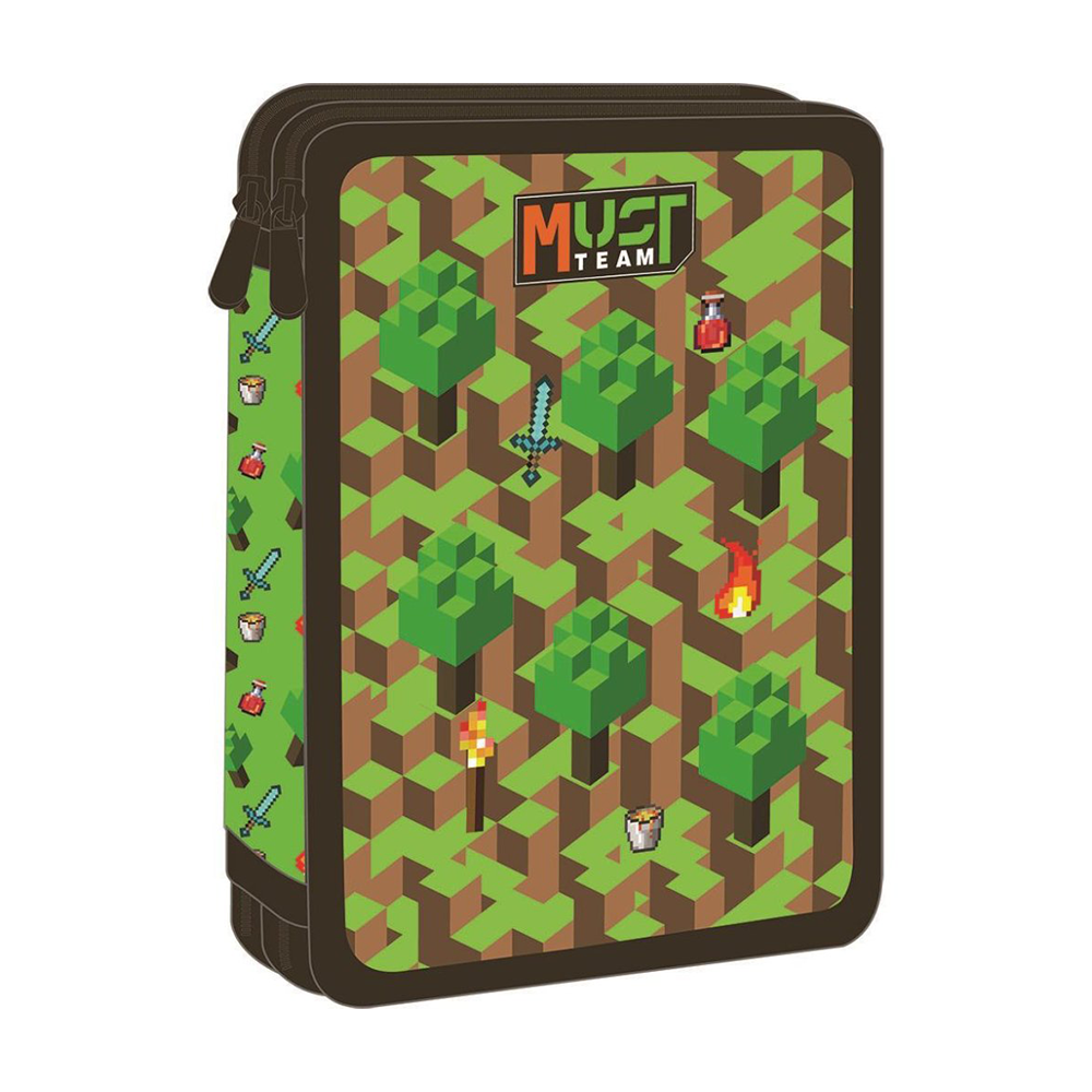 Must Team Σχολική Κασετίνα Διπλή Γεμάτη Compact Video Game