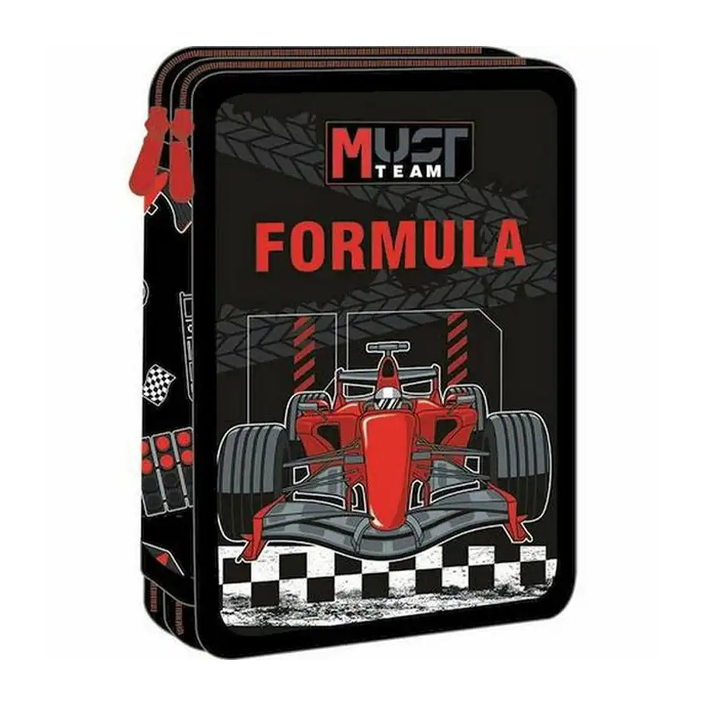 Must Team Σχολική Κασετίνα Διπλή Γεμάτη Formula