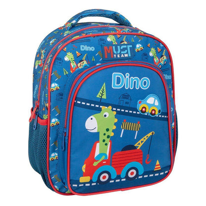 Must TeamMust Team Σχολική Τσάντα Πλάτης Νηπίου Little Dino 2 Θήκες 27x10x31 Eκ.papell.gr