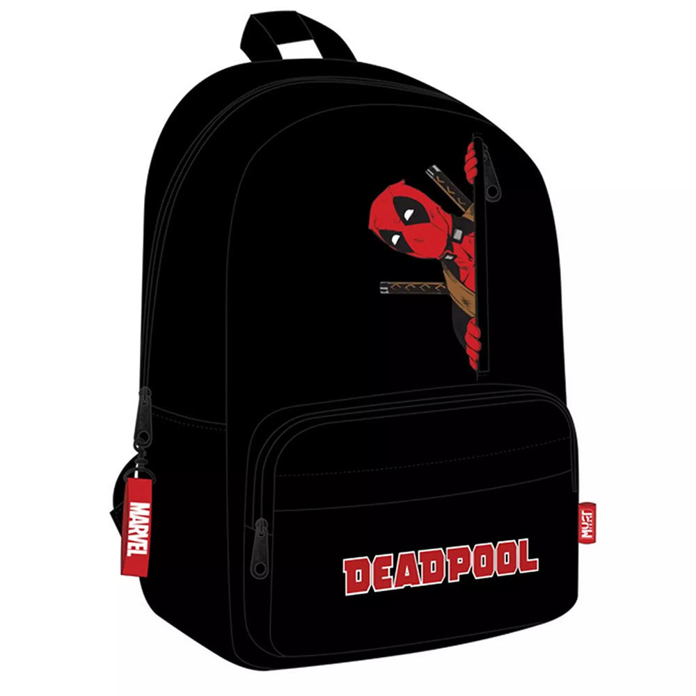 Must Team Σχολική Τσάντα Πλάτης Δημοτικού Deadpool Red Logo 1 Θήκες 29X17X41 Eκ