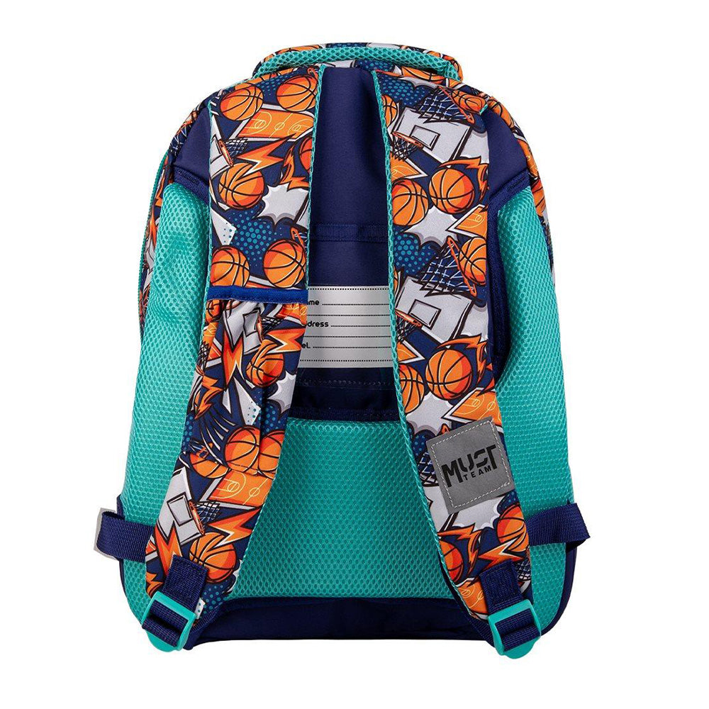 MustMust Team Σχολική Τσάντα Πλάτης Δημοτικού Basketball 3 Θήκες 32x18x43 Eκ.papell.gr
