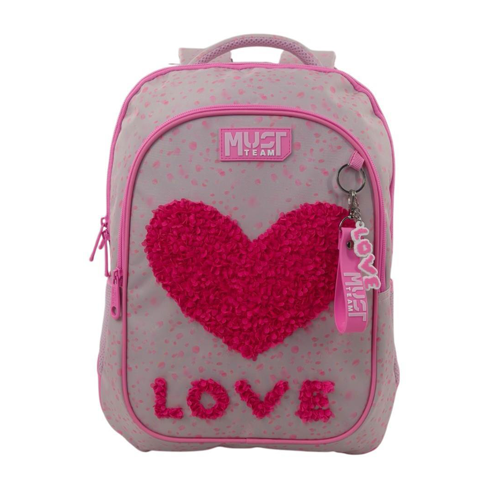 Must Team Σχολική Τσάντα Πλάτης Δημοτικού Cute Love 3 Θήκες 32x18x43εκ