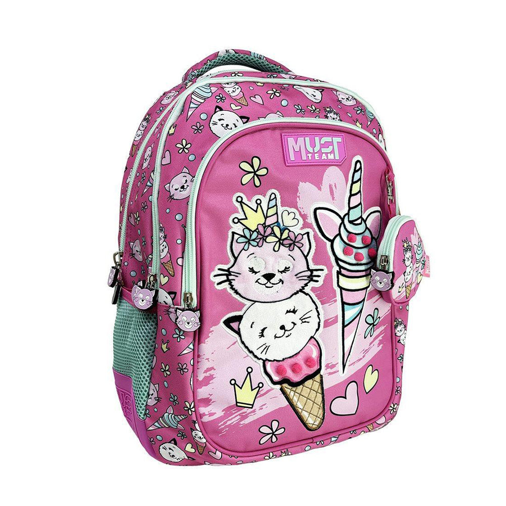 MustMust Team Σχολική Τσάντα Πλάτης Δημοτικού Ice Cream 32x18x43 Eκ. 3 Θήκεςpapell.gr