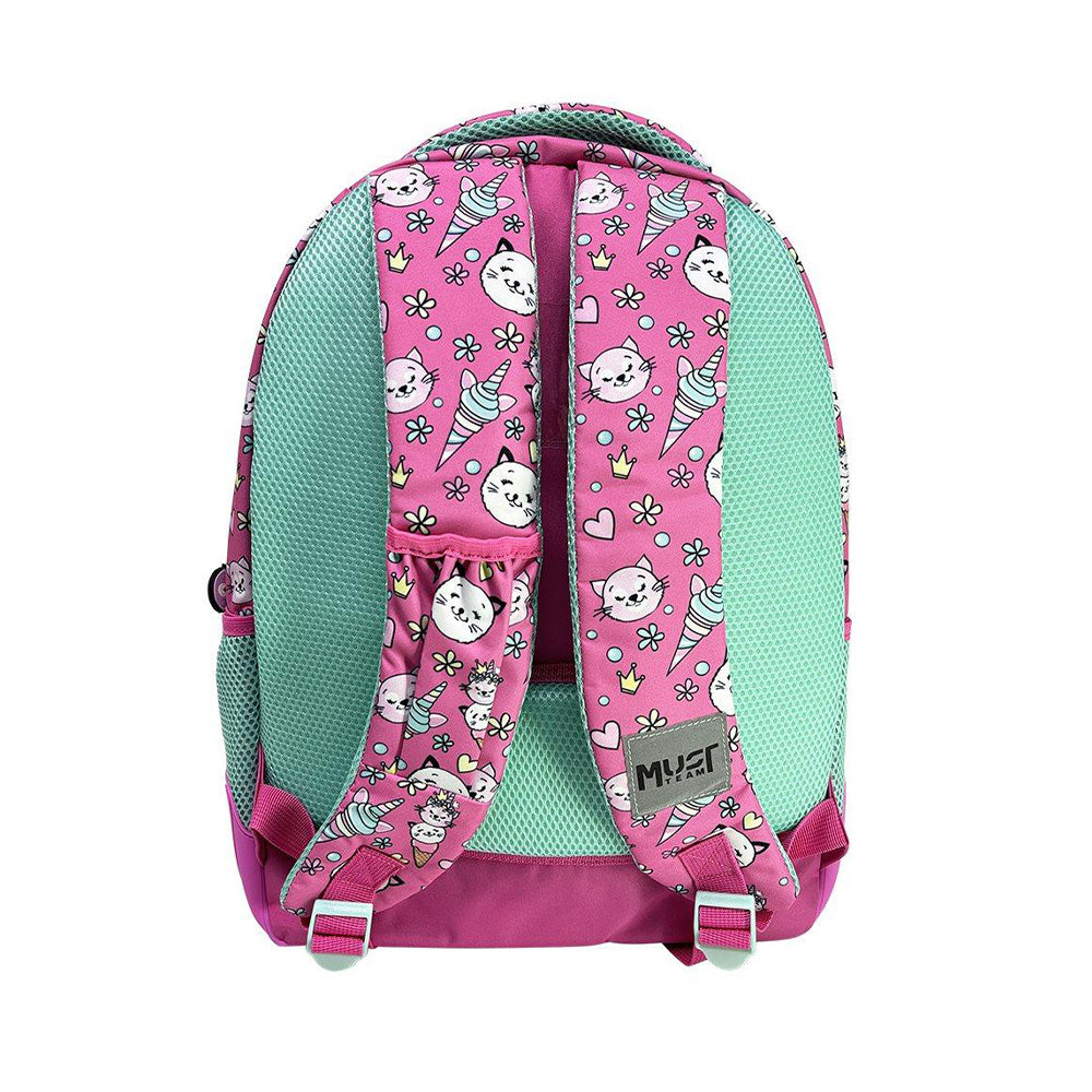 MustMust Team Σχολική Τσάντα Πλάτης Δημοτικού Ice Cream 32x18x43 Eκ. 3 Θήκεςpapell.gr