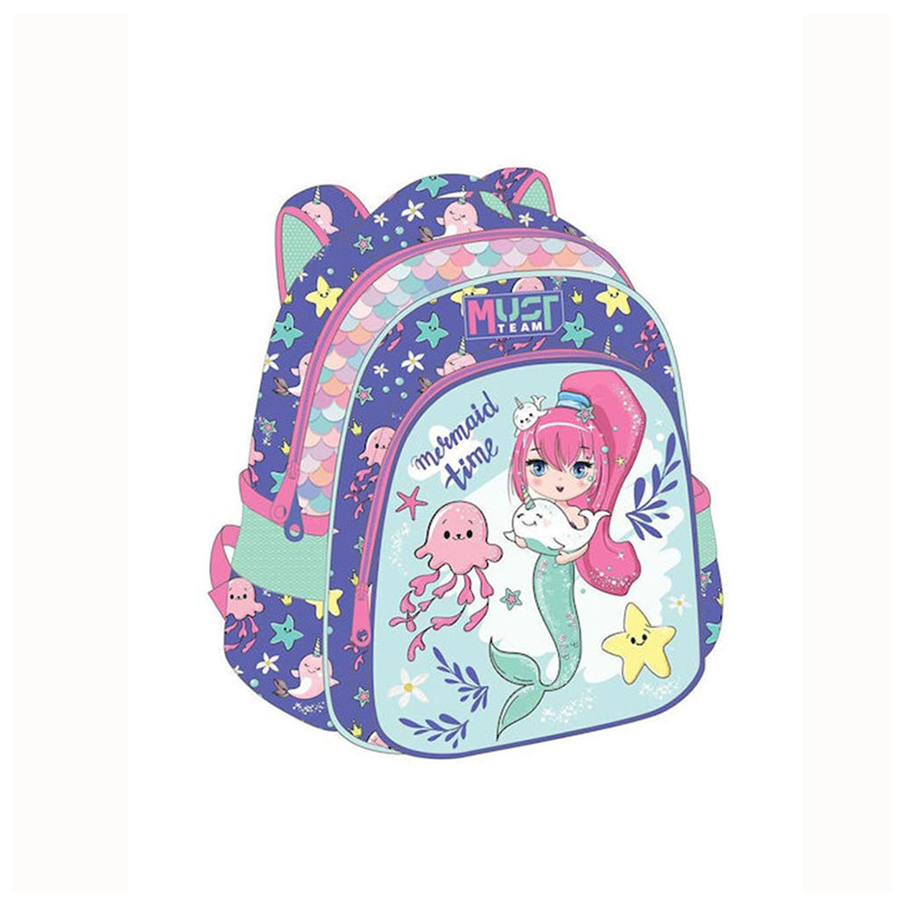 Must TeamMust Team Σχολική Τσάντα Πλάτης Νηπίου Mermaid Time 2 Θήκες 27X10X31 Eκpapell.gr