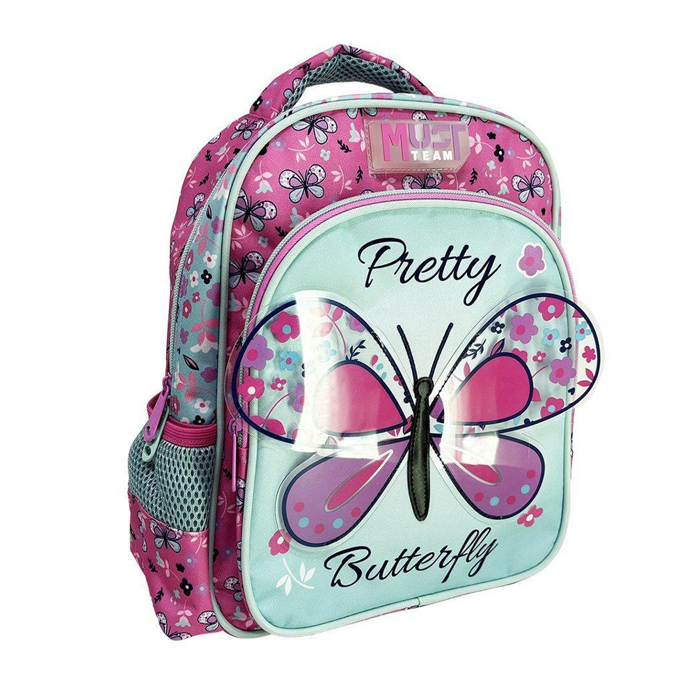 Must TeamMust Team Σχολική Τσάντα Πλάτης Νηπίου Pretty Butterfly 2 Θήκες 27X10X31 Eκpapell.gr