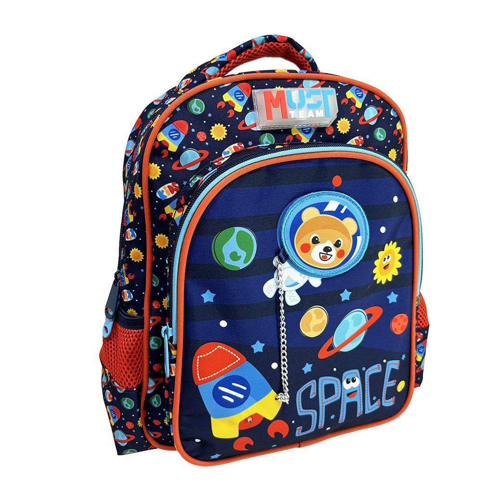 MustMust Team Σχολική Τσάντα Πλάτης Νηπίου Space Bear 27x10x31 Eκ. 2 Θήκεςpapell.gr