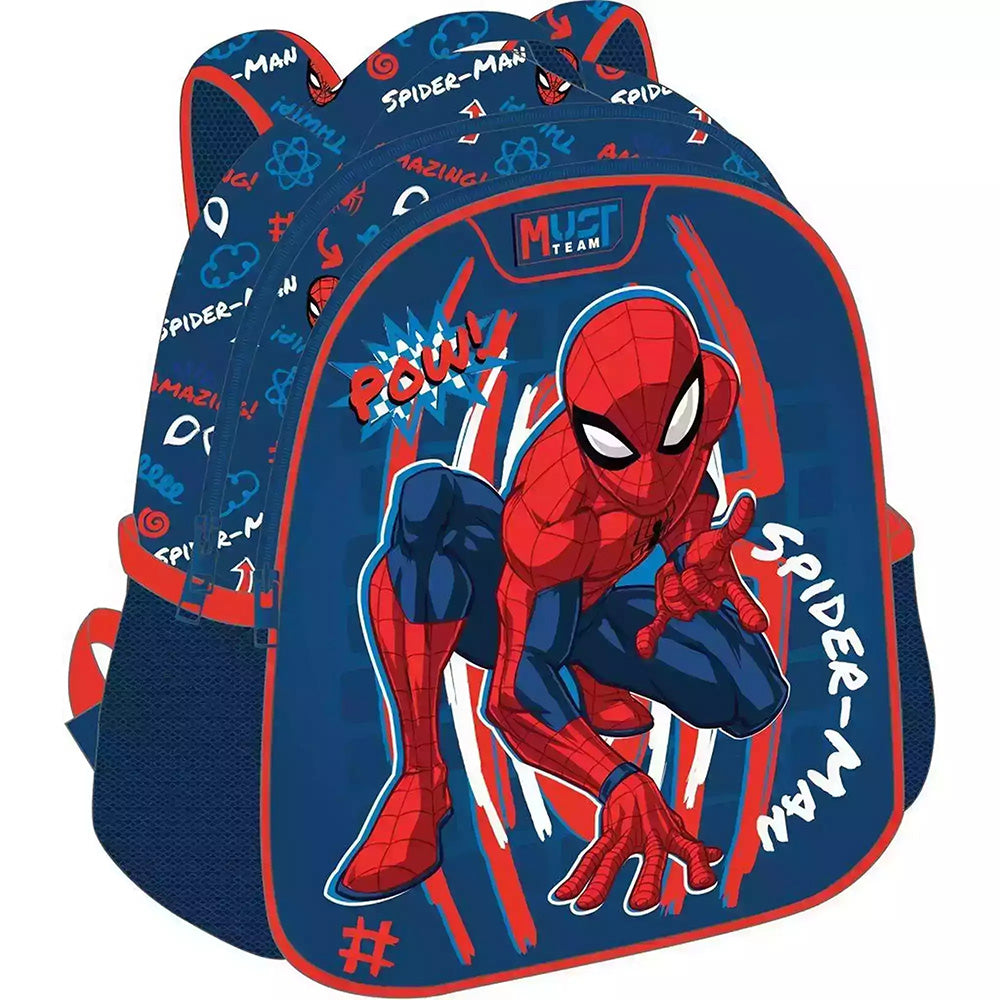 Must Team Σχολική Τσάντα Πλάτης Νηπίου Spiderman Pow 2 Θήκες 27Χ10Χ31 Eκ