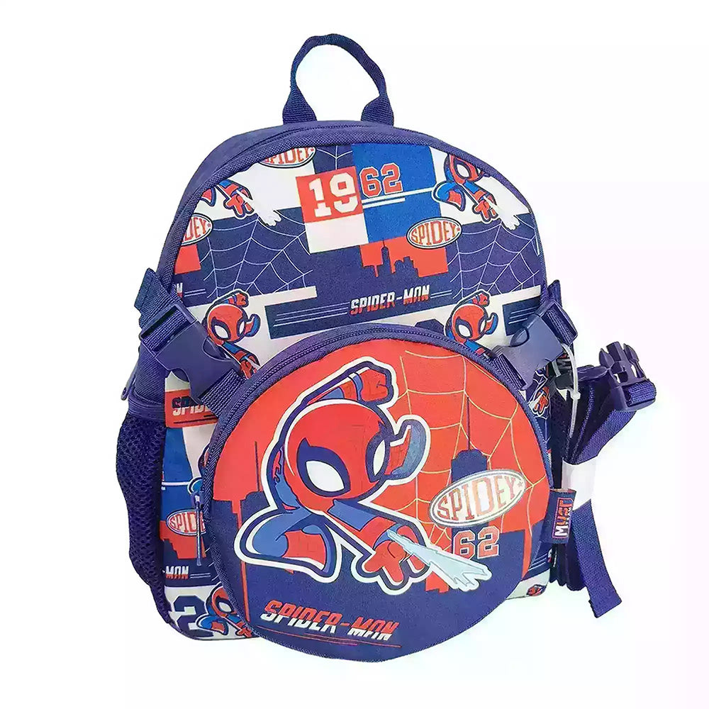 Must Team Σχολική Τσάντα Πλάτης Νηπίου Spiderman 1 Θήκη & Αποσπώμενο Τσαντάκι Μέσης 28Χ17Χ33 Eκ