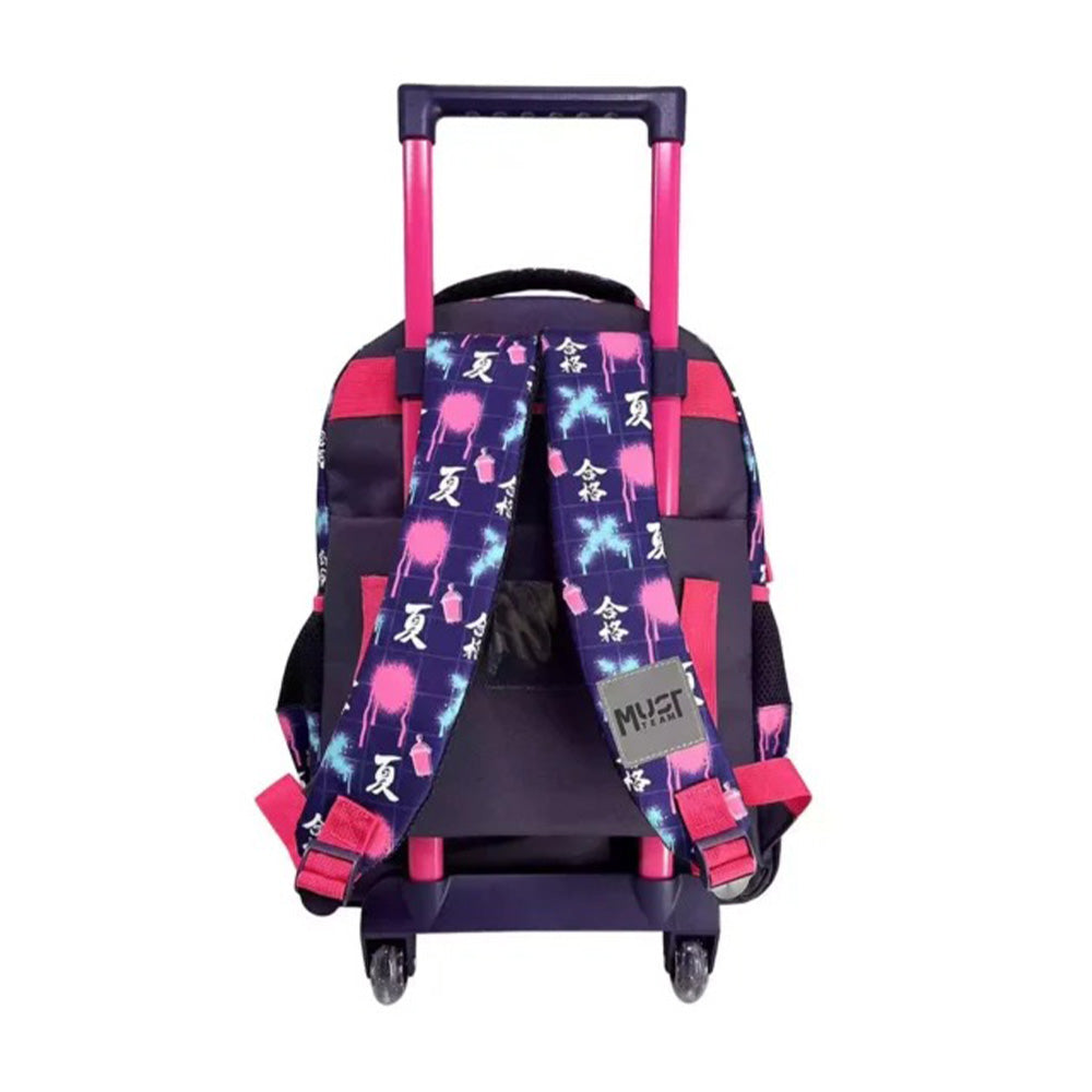 Must Team Σχολική Τσάντα Τρόλεϊ Δημοτικού  Anime 3 Θήκες 34Χ20Χ45 Εκ