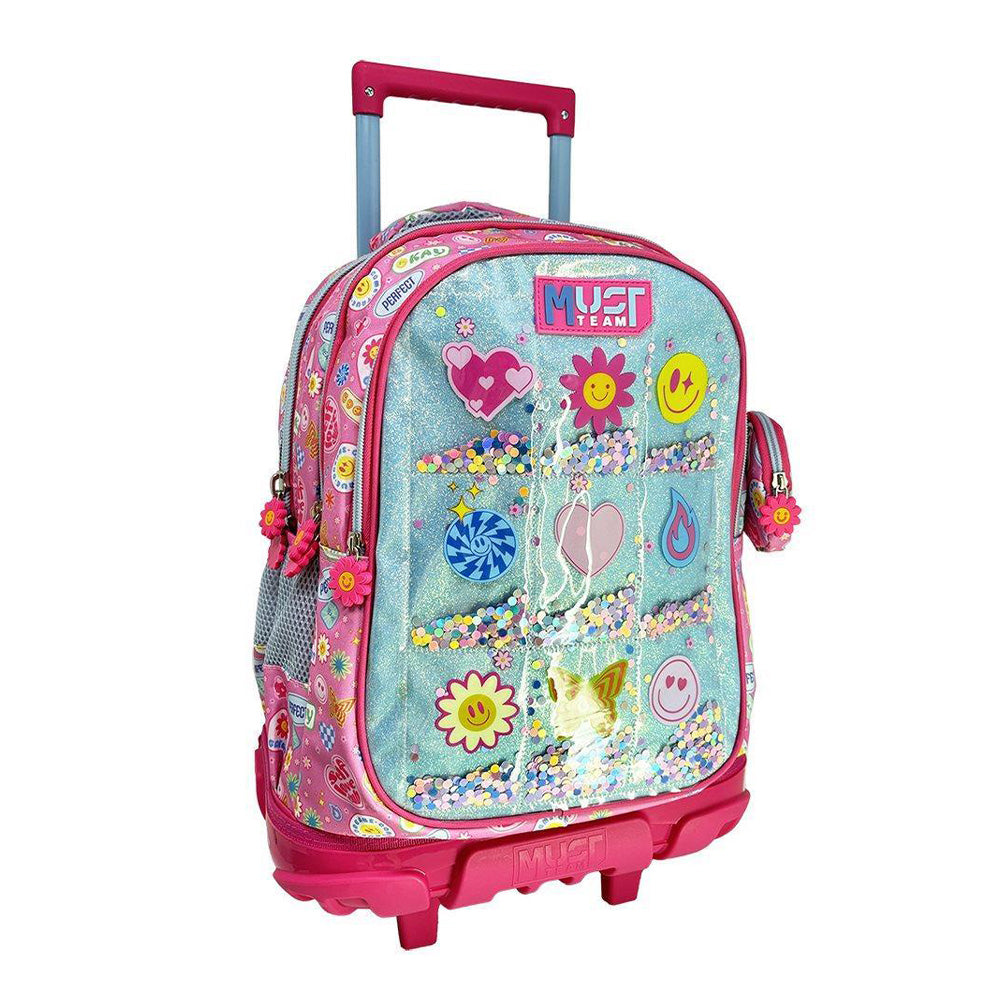 Must TeamMust Team Σχολική Τσάντα Τρόλεϊ Δημοτικού Good Vibes 3 θήκες 34x20x45 Εκpapell.gr