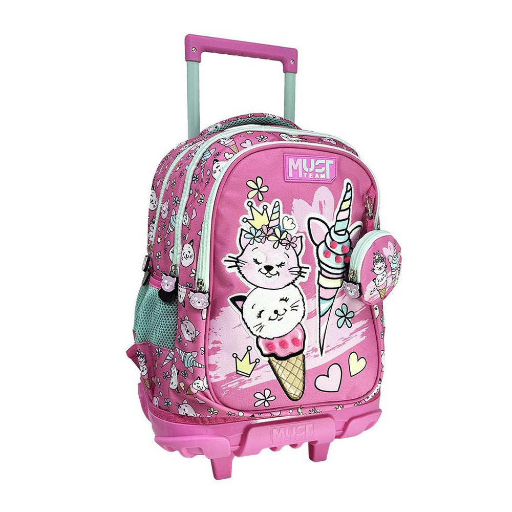 MustMust Team Σχολική Τσάντα Τρόλεϊ Δημοτικού Ice Cream 3 θήκες 34x20x45 Εκpapell.gr