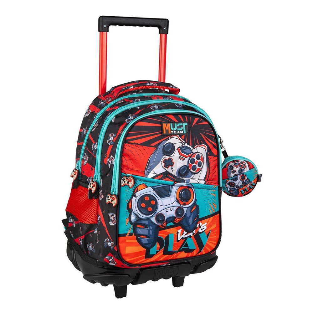 Must TeamMust Team Σχολική Τσάντα Τρόλεϊ Δημοτικού Let’s Play 3 Θήκες 34x20x45 Eκ.papell.gr