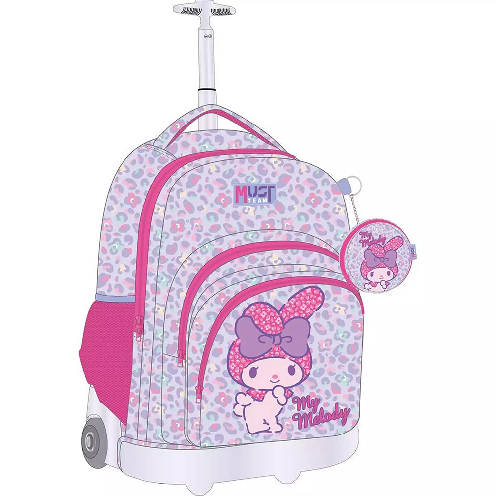 Must Team Σχολική Τσάντα Τρόλεϊ Δημοτικού My Melody 3 Θήκες 31Χ24Χ45 Εκ