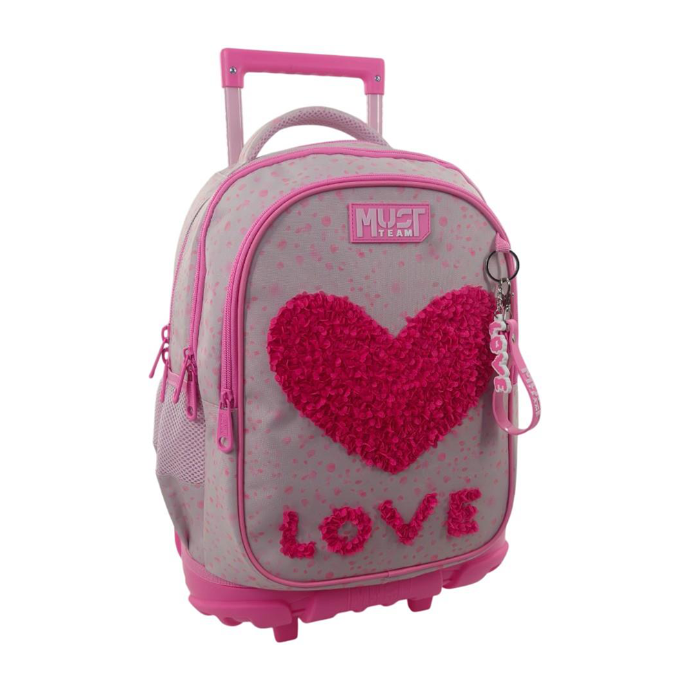 Must Team Σχολική Τσάντα Τρόλεϊ Δημοτικού Cute Love 3 Θήκες 34x20x44εκ