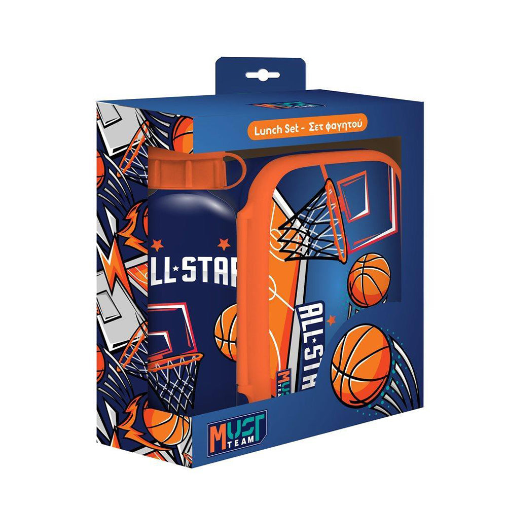 Must TeamMust Team Σετ Φαγητού Basketball Φαγητοδοχείο 800 ml - Παγούρι Αλουμινίου 500 mlpapell.gr
