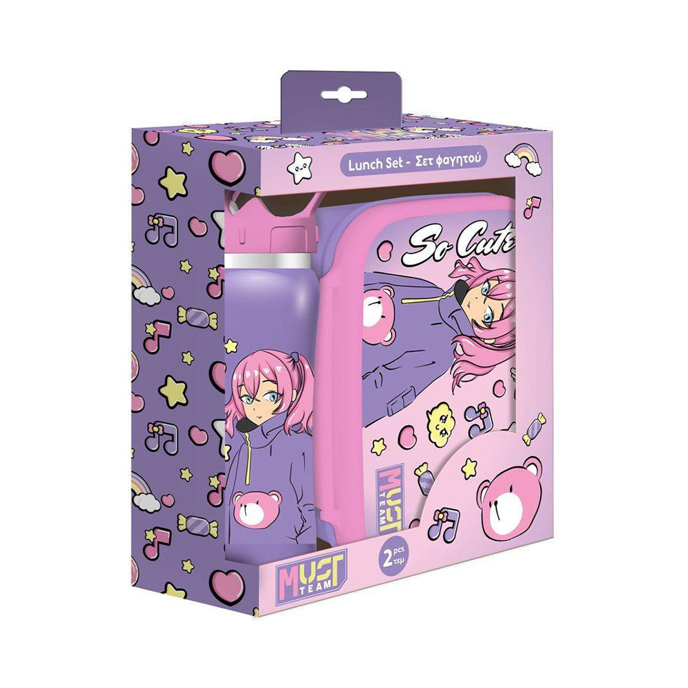 Must TeamMust Team Σετ Φαγητού So Cute Φαγητοδοχείο 800 ml - Παγούρι Ανοξείδωτο 500 mlpapell.gr