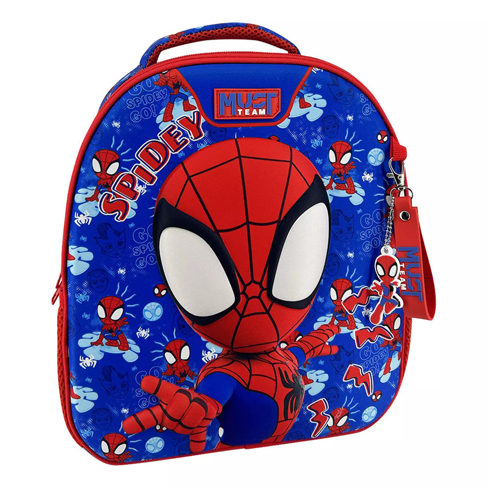 Must Team Σχολική Τσάντα Πλάτης Νηπίου Marvel Spidey And His Amazing Friends Blue 2 Θήκες 27x10x31εκ
