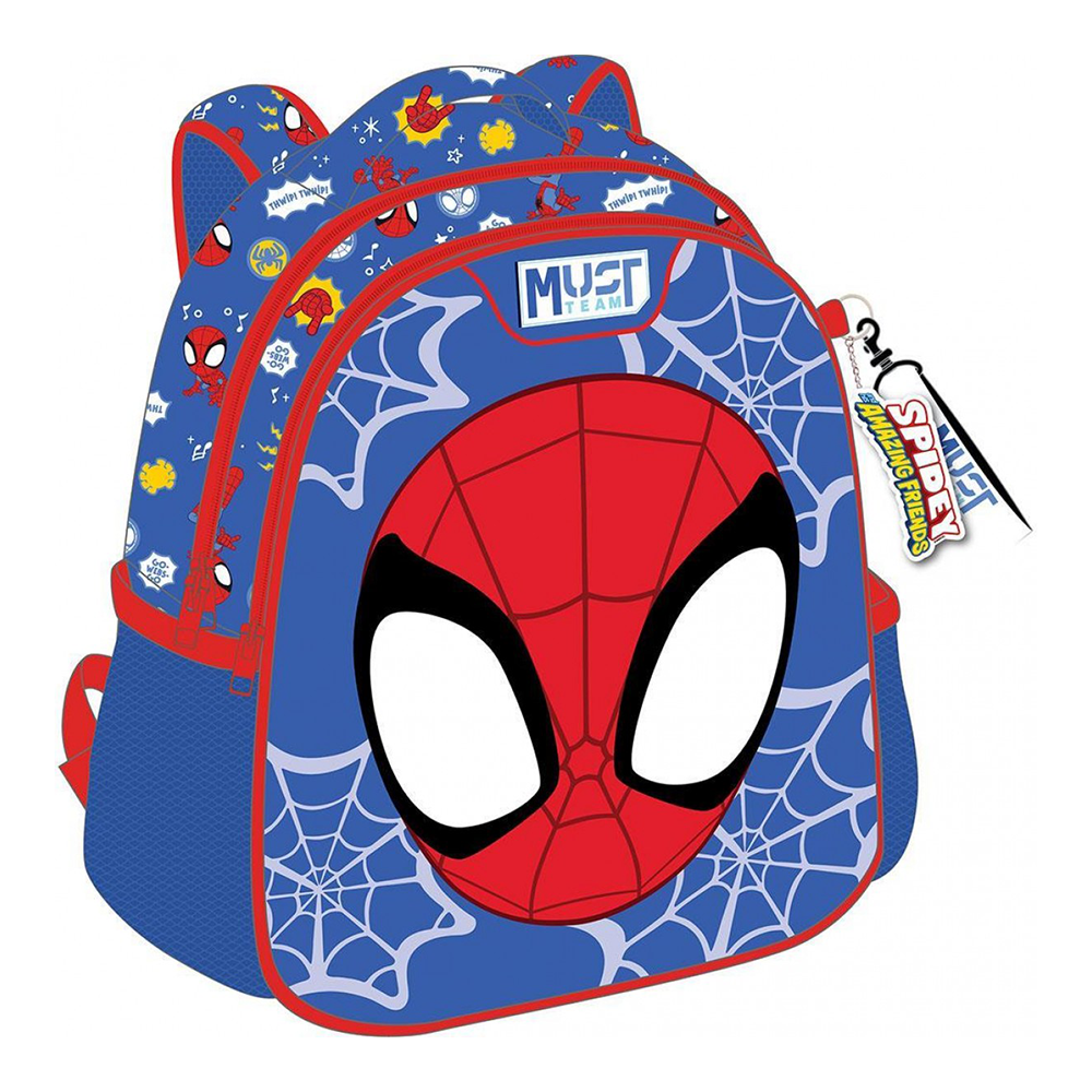 Must Team Σχολική Τσάντα Πλάτης Νηπίου Spidey And His Amazing Friends 2 Θήκες 27x10x31εκ